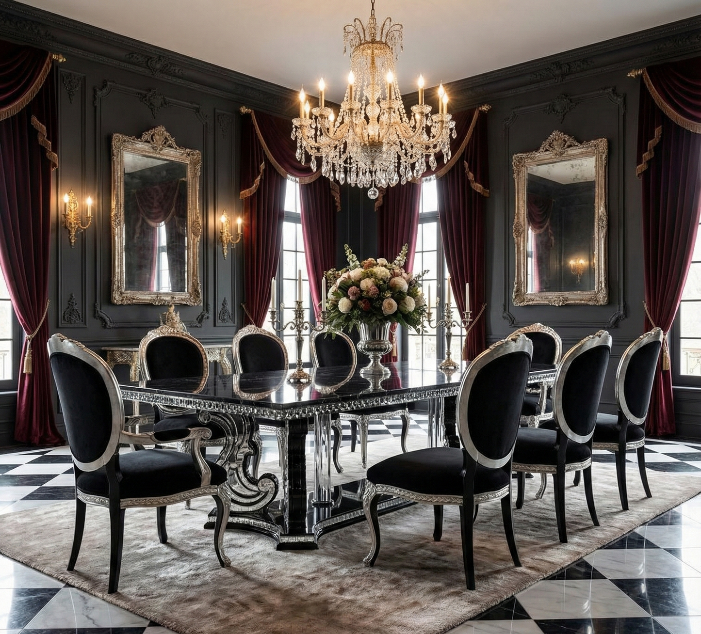 Zeus Venetian Style Dining Table - A Stunning Centerpiece for Your Dining Room Venetian Design (The boutique factory) 100% Heart Made Products