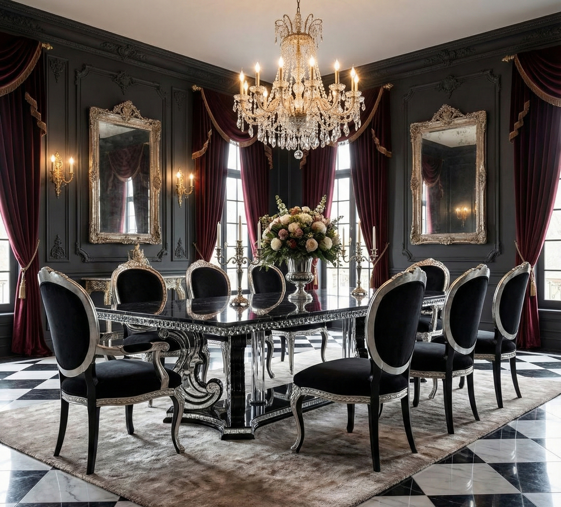 Zeus Venetian Style Dining Table - A Stunning Centerpiece for Your Dining Room Venetian Design (The boutique factory) 100% Heart Made Products