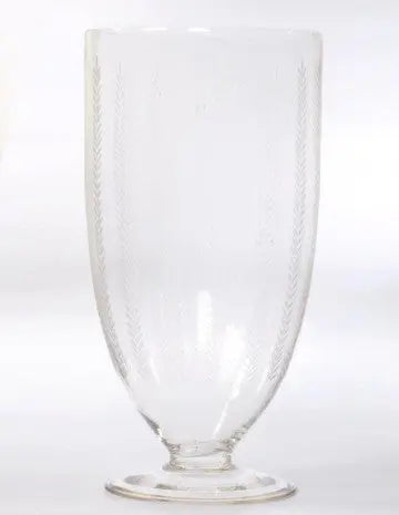 CUT GLASS CANDLE VASE Venetian Design