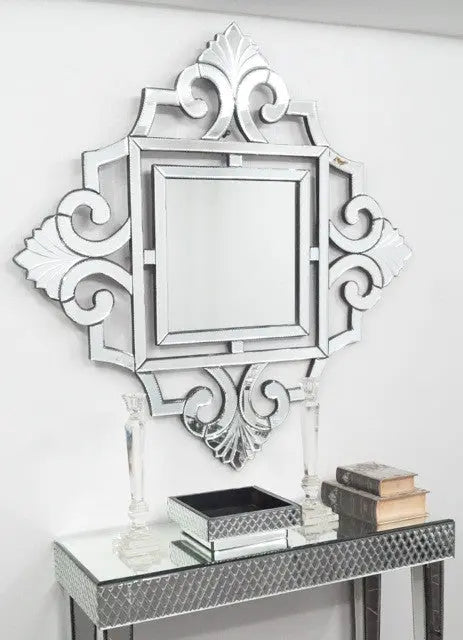 Charming Square Shape Wall Mirror VDJ-808 Venetian Design