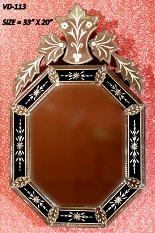 Black Alluring Wall Mirror VD-113 Venetian Design