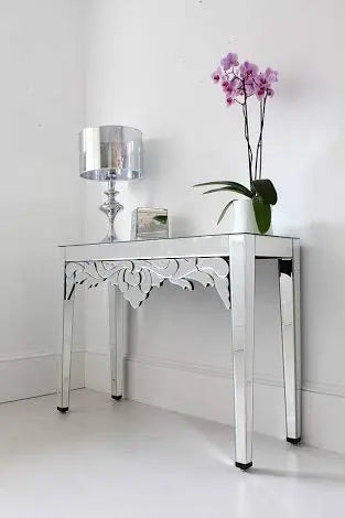 Venetian Mirrored Console Table VDMF-422 Venetian Design 100% Heart Made Products