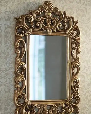 wooden frame mirror