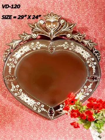 Heart Shape Wall Mirror VD-120 Venetian Design