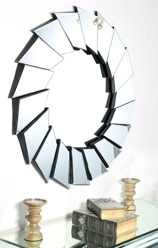 Round Blades Wall Mirror Venetian Design