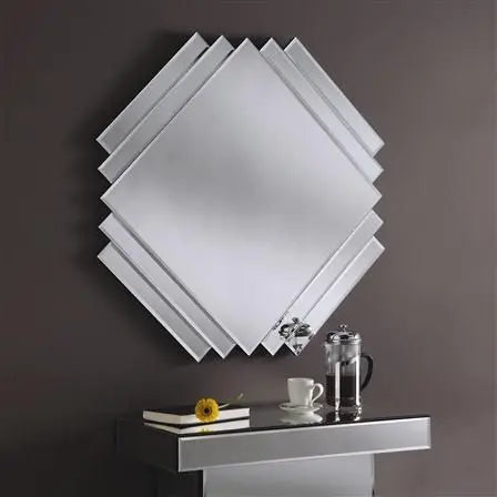 Classic Square Cut Art Deco Wall Mirror ADWM-09 Venetian Design (The boutique factory) 100% Heart Made Products