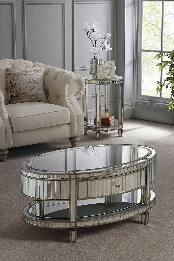 Mirrored Coffee Table VDMF508 Venetian Design (The boutique factory) 100% Heart Made Products