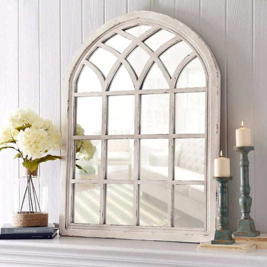 Distressed Cream Sadie Arch Mirror Venetian Design (The boutique factory) 100% Heart Made Products