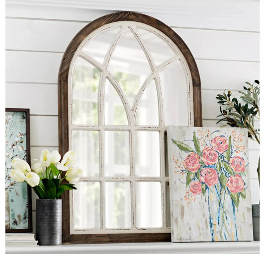Vail Two-Tone Arch Wall Mirror Venetian Design (The boutique factory) 100% Heart Made Products