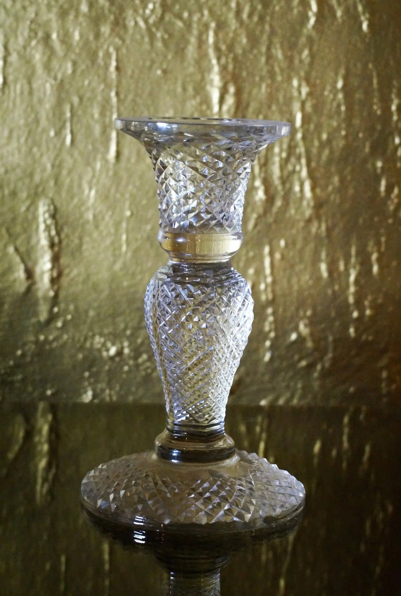 Glass Candle Stand Venetian Design