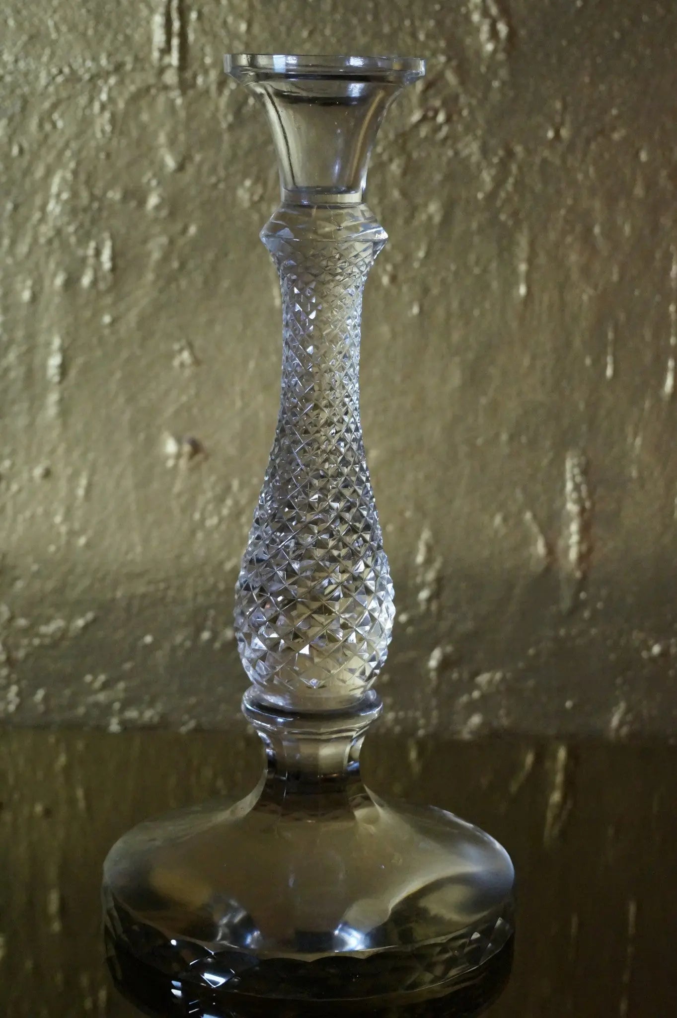 Glass Candle Stand, Set of 2 Venetian Design