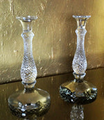 Glass Candle Stand, Set of 2