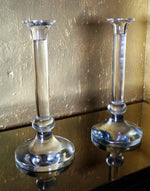 Glass Candle Stands, set of 2 Venetian Design