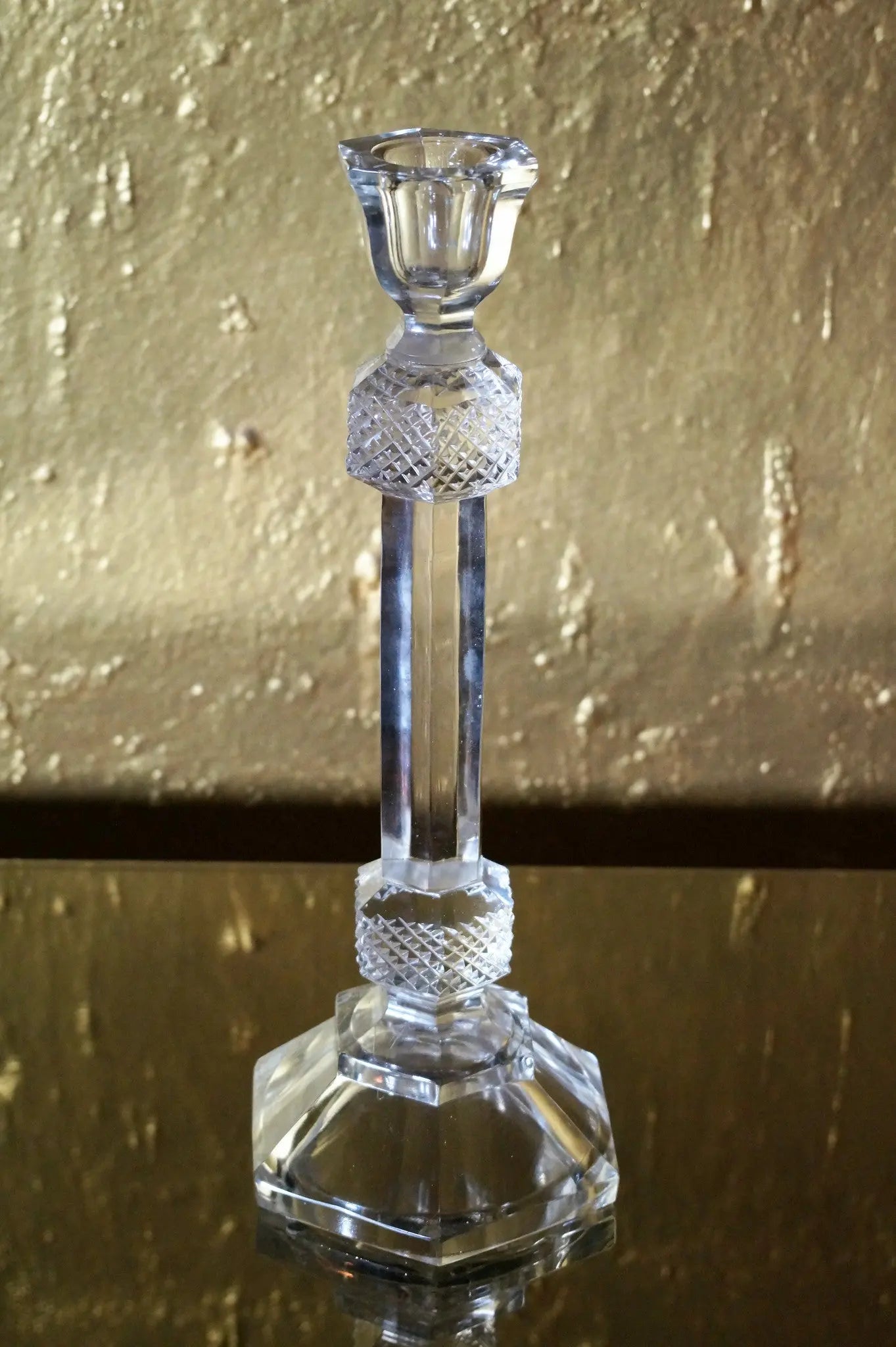 Glass Candle Stand Venetian Design