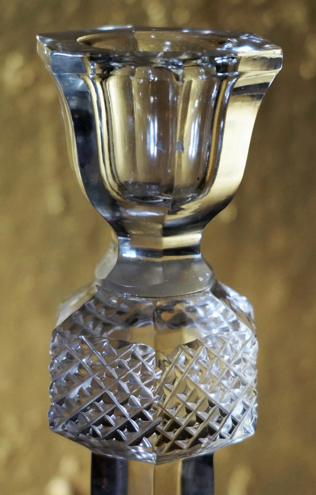 Glass Candle Stand Venetian Design