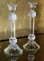 Glass Candle Stand, Set of 2