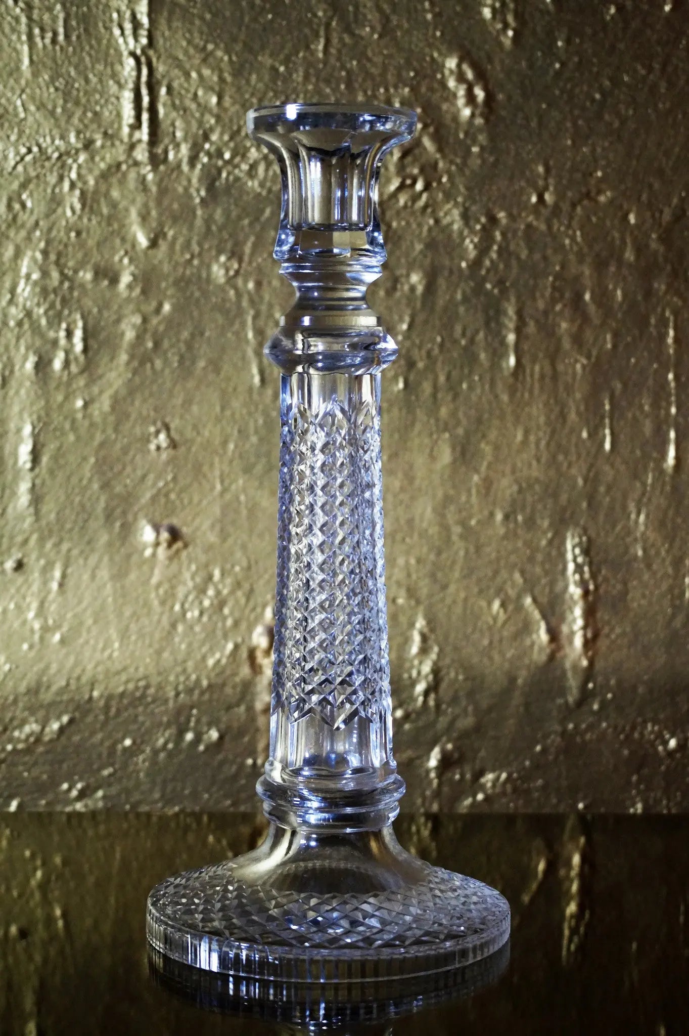 Glass Candle Stand, Set of 2 Venetian Design