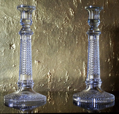 Glass Candle Stand, Set of 2 Venetian Design