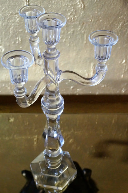 Glass Candle Stand, 4 Candle Holders Venetian Design