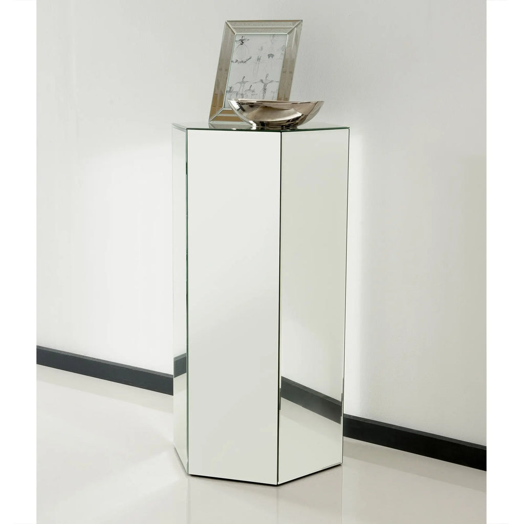Mirrored Octahedron Pedestal Stand VDMF413 Design Shop