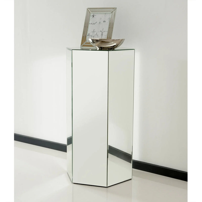Mirrored Octahedron Pedestal Stand VDMF-413 Venetian Design 100% Heart Made Products