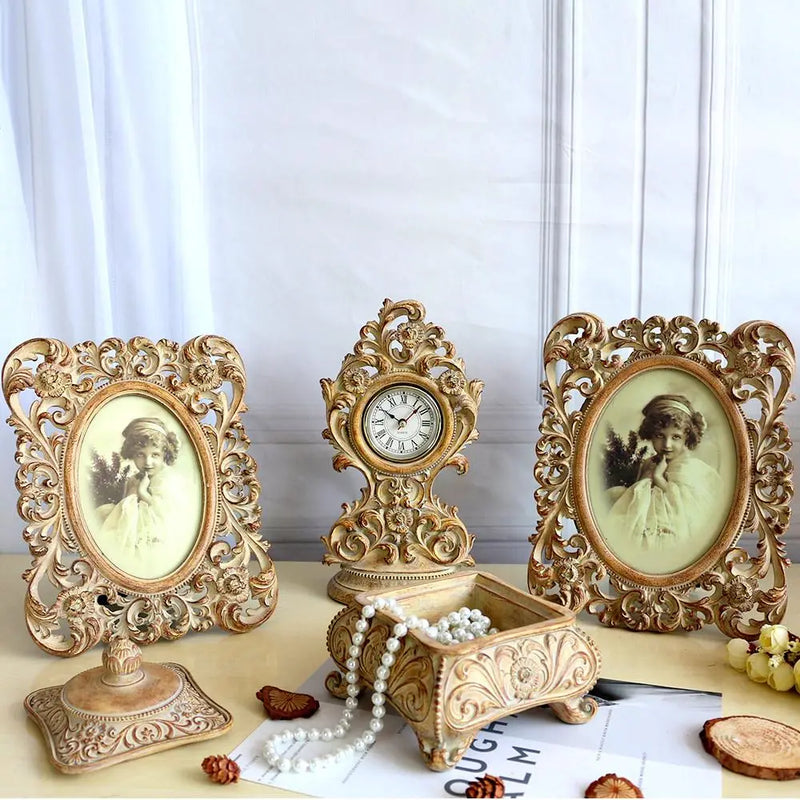 Rustic Yellow Photo Frame Set Venetian Design 100% Heart Made Products