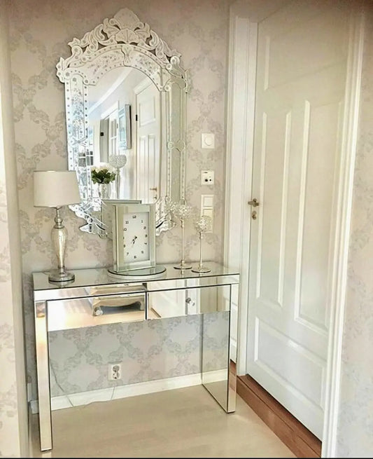 Venetian Mirror and Mirrored Console Venetian Design (The boutique factory) 100% Heart Made Products