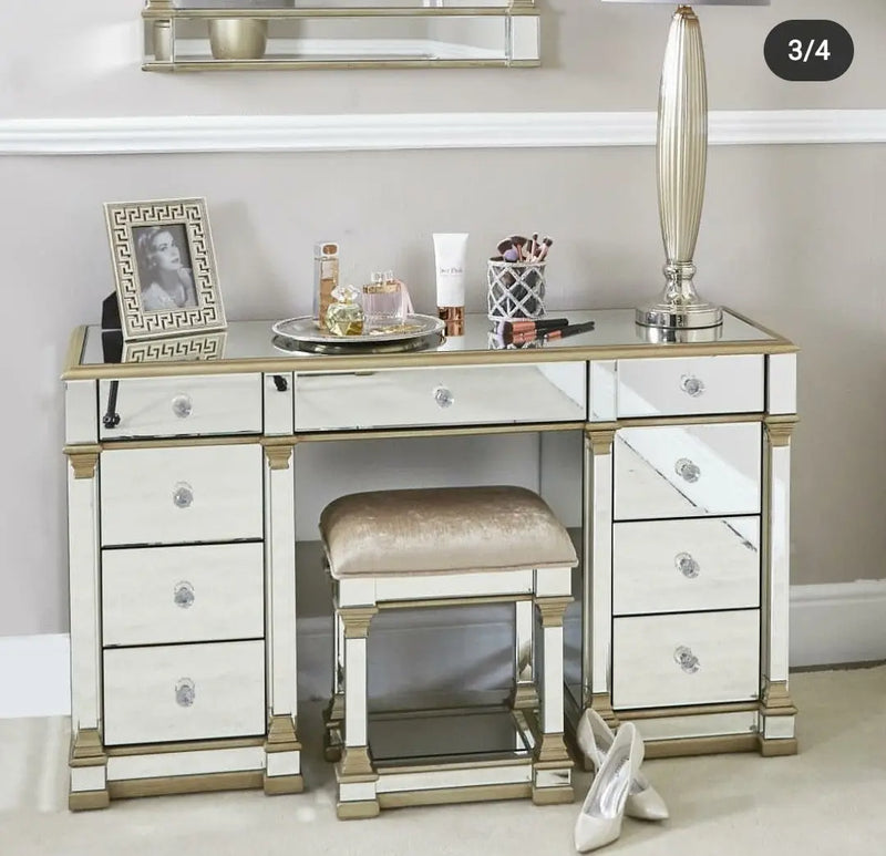 Mirrored Dressing table with Stool