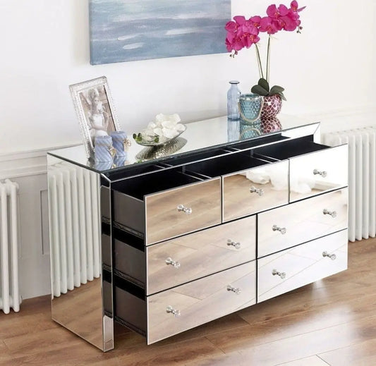 Mirrored Dresser Venetian Design (The boutique factory) 100% Heart Made Products