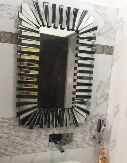 Modern Mirror for Bathroom Venetian Design 100% Heart Made Products