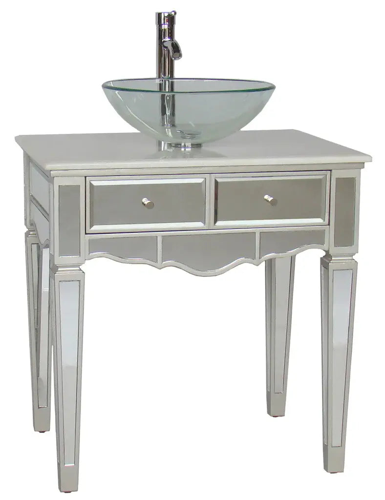 Vantage Mirrored Bathroom Vanity, 2 drawer cabinet Venetian Design (The boutique factory) 100% Heart Made Products