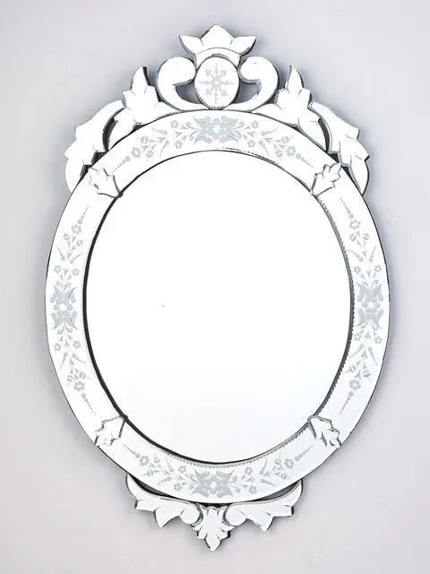 Oval Crown Venetian Mirror VD-709 Venetian Design 100% Heart Made Products
