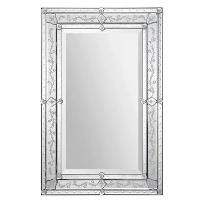 Rectangular Vertical Venetian Mirror (VD-805) - Elegant Wall Decor for any Room in Your Home Venetian Design 100% Heart Made Products