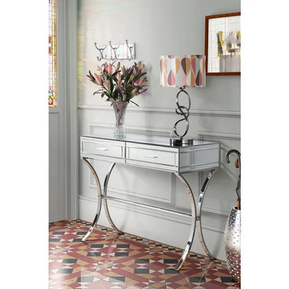 Mirrored Console With Steel Legs, Dressing Table VDHZ1009 Venetian Design