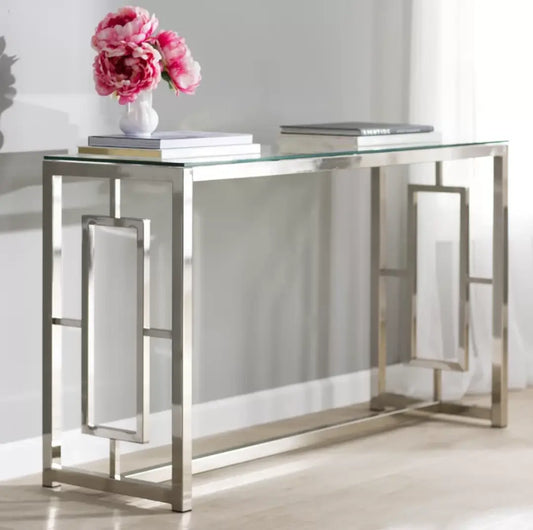 Mirrored Console With Steel Legs, VDHZ1015 Venetian Design