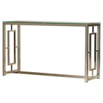 Mirrored Console With Steel Legs, VDHZ1015