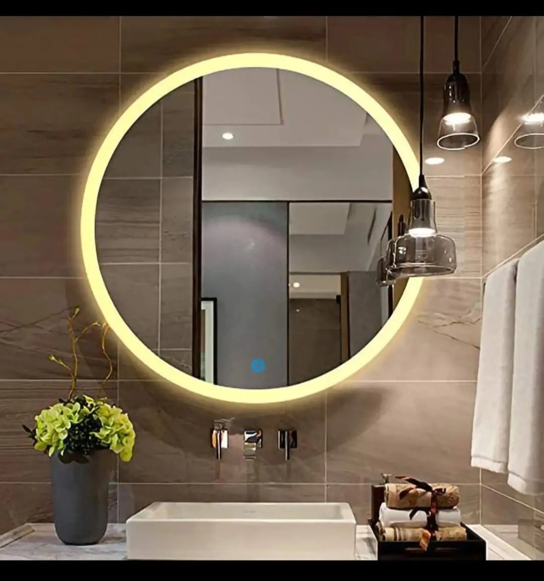 Round LED Mirror Venetian Design (The boutique factory) 100% Heart Made Products