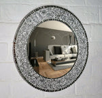 Silver Round Mosaic Mirror VDM-14