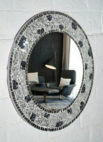 Silver Round Mosaic Mirror VDM-16