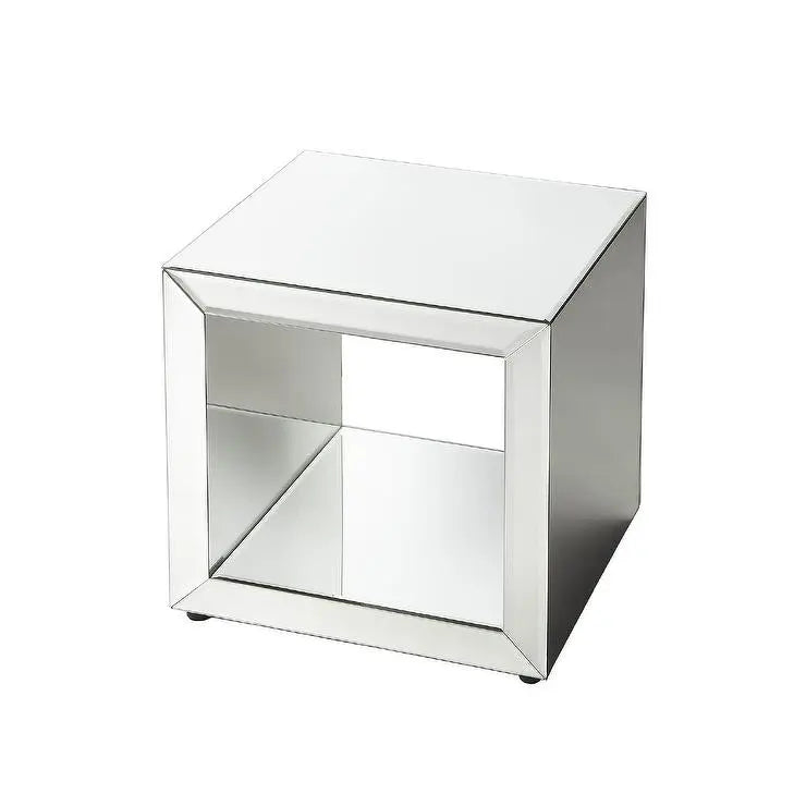 Mirrored Square Hollow Side Table VDMF535 Venetian Design 100% Heart Made Products