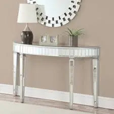 Mirrored Half Moon Console VDMF-505 Venetian Design 100% Heart Made Products