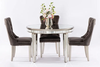 4 Seater Mirrored Dining Table VDMF516 (without chair) Venetian Design (The boutique factory) 100% Heart Made Products