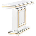 Laila 48" Wide Gold-Trimmed Mirrored Console Table VDMF528