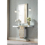 Medina 44" Wide Mosaic Mirrored Console Table VDMF529 Venetian Design 100% Heart Made Products