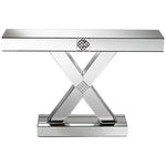 Medina 46" Wide Mosaic X-Frame Mirrored Console Table VDMF530
