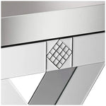 Medina 46" Wide Mosaic X-Frame Mirrored Console Table VDMF530