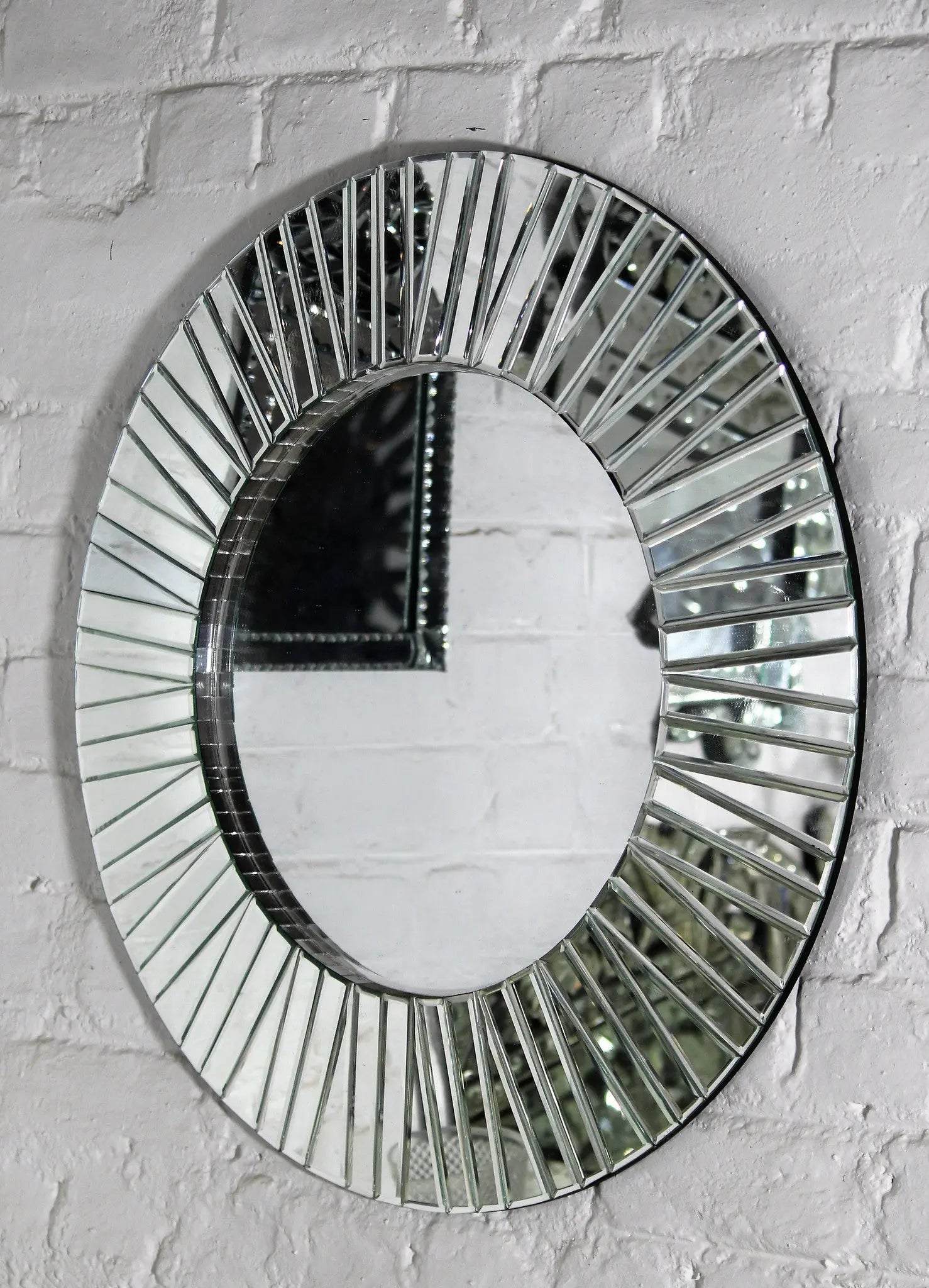 Round Living Room Mirror Contemporary Style VD-PI-648