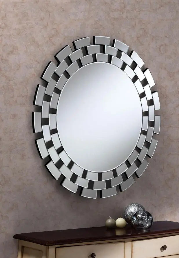 Round Bricks Wall Mirror VDR-471 Venetian Design