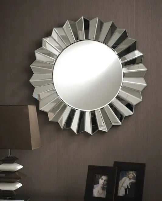 Harnish Modern Round Wall Mirror VDR-498 Venetian Design