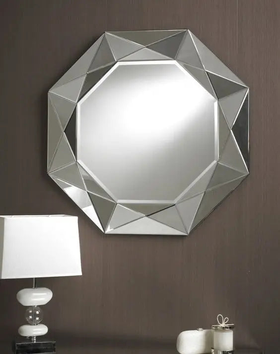 Darkly Modern Round Wall Mirror VDR-499 Venetian Design